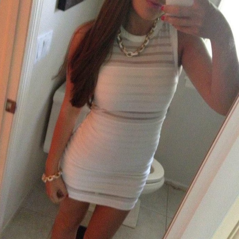 White fitted dress